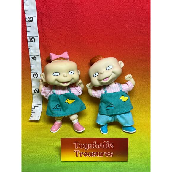 Vintage Rugrats Twins Phil & Lil Doll Figures Nickelodeon - Picture 1 of 2